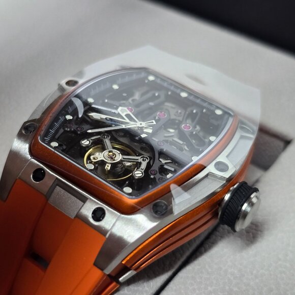 Invicta S1 Rally Orberus Automatic Men's Watch Skeleton Dial 44mm Orange (49033) - Picture 4 of 13